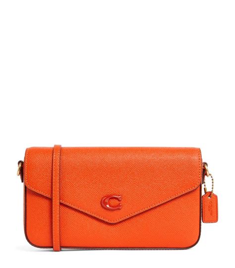 Womens Coach Orange Leather Wyn Cross Body Bag Harrods Uk