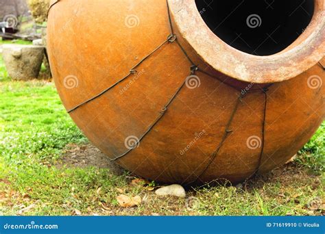 Traditional Georgian Big Jugs For Wine In Tbilisi Stock Photo Image