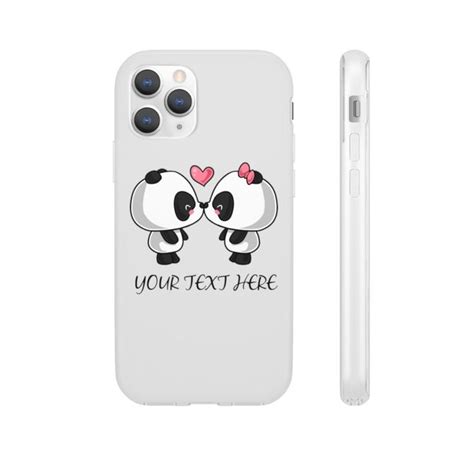 Iphone Cases Cute Kissing Panda Iphone Flexi Cases Custom Iphone