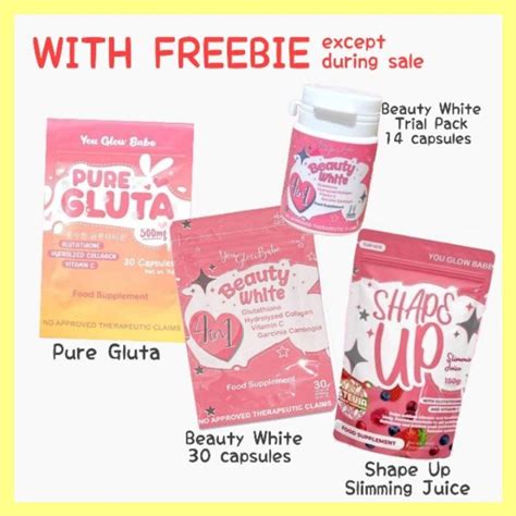 You Glow Babe Beauty White Glutathione Capsuie Reg And Trial Pack Shape Up Juice Pure