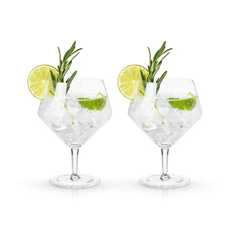 Faceted Crystal Gin & Tonic Glasses (Set of 2) - The VinePair Store