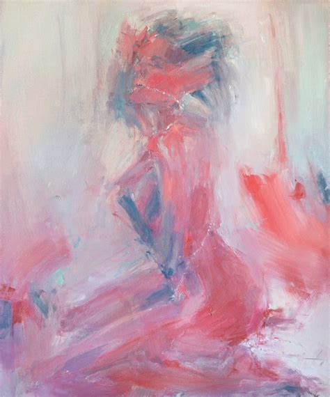 PEARLS 2 Original Oil Painting Erotic Art Woman Figure Naked Nu Expressionism Pink Nude