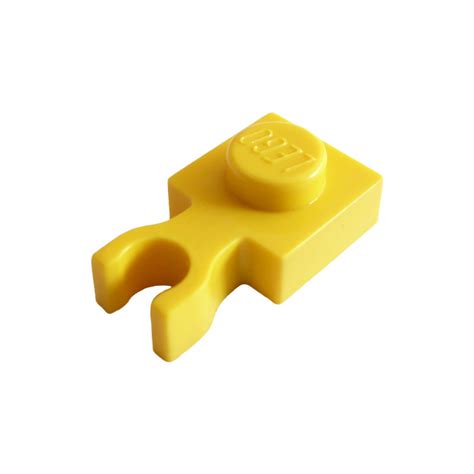 Lego Yellow Plate X With Vertical Clip Thin U Clip