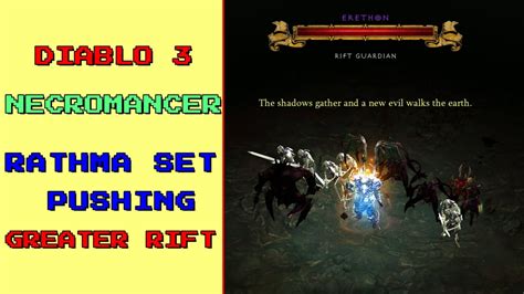 Diablo Season Necromancer Rathma Set Gr Push Youtube