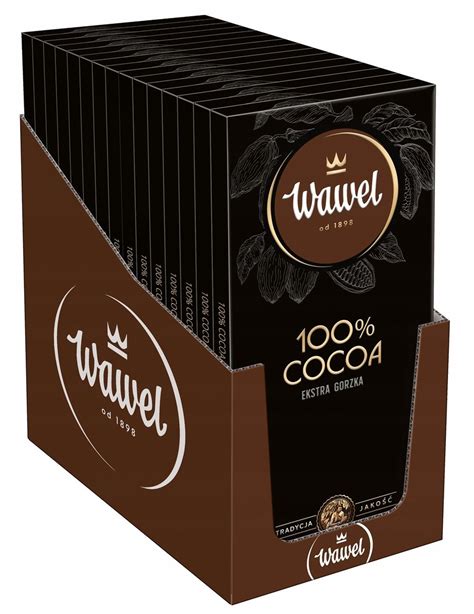 Display Tabliczka Gorzka Ekstra Premium 100 Cocoa Wawel 80g X 15 Sztuk