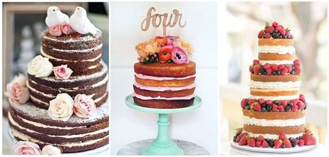 65 Ideias De Naked Cake Para Decorar Sua Mesa De Casamento ENoivado Desserts Cake Design Food