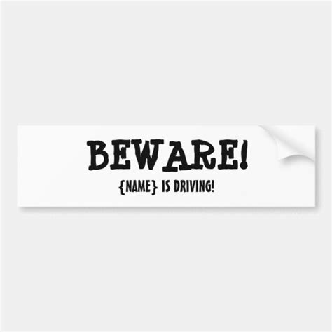 Beware Bumper Sticker