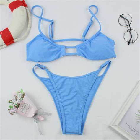 China Swimsuit Woman Two Piece Set Bikini Suit China Wireless Underwear And Breathable