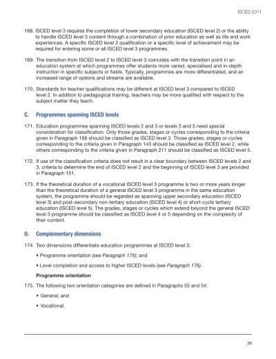 SECTION 9 ISCED