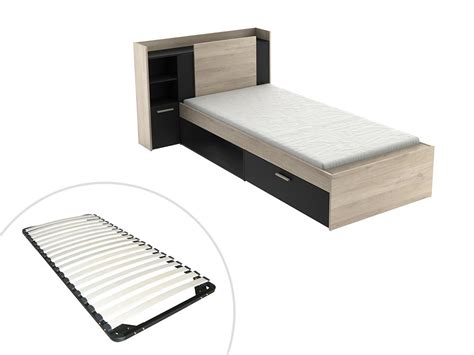 Cama X Cm Espa Os De Arruma O Preto E Natural Sommier