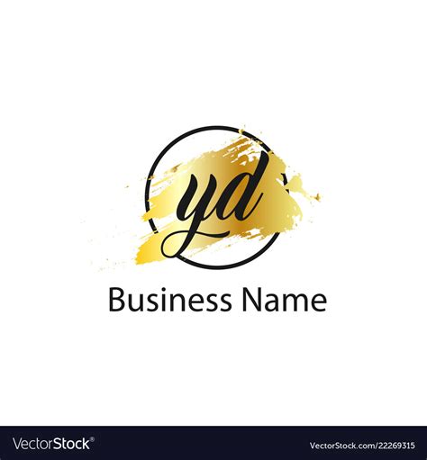 Initial letter yd logo template design Royalty Free Vector