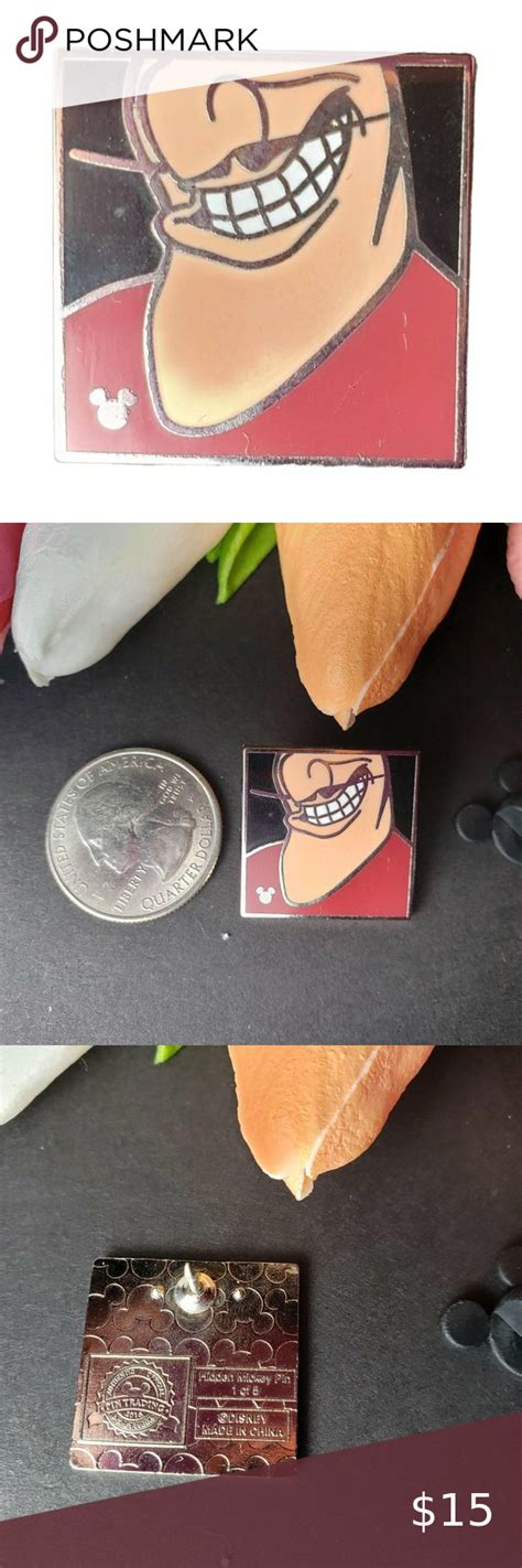 Disney Parks Trading Pin Hidden Mickey Captain Hook Villain Chin Lapel