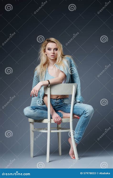 Blonde Girl Studio Portrait Shot Stock Image Image Of Lady Makeup