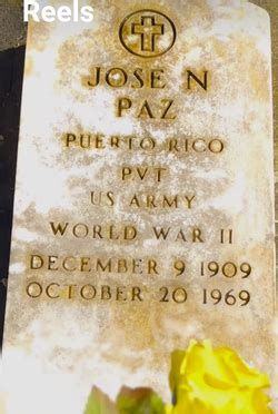 Jose N Paz (1909-1969) - Find a Grave Memorial