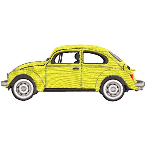 Matriz de Bordado Carro Clássico Volkswagen Fusca Amarelo Elo7