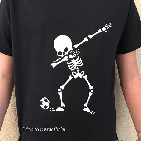 Skeleton Dabbing Shirt With Soccer Ball Dab Shirt Soccer Team Shirt