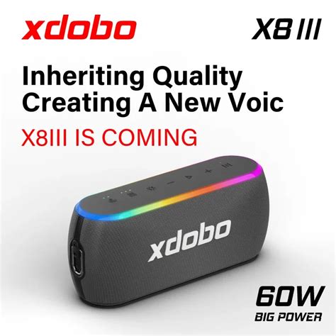 60W High Power XDOBO X8 III Bluetooth Speaker IPX7 Outdoor Waterproof