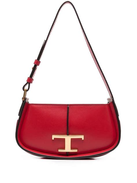 Tods T Timeless Leather Mini Bag In Red Lyst