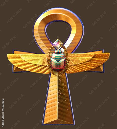 representation   ornate ankh cross egyptian hieroglyphic symbol