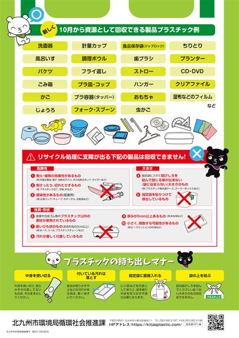 プラスチック資源の一括回収を令和5年10月から開始します。 北九州市プラスチックスマート