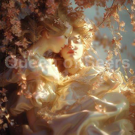 Lesbian Art LGBTQ Art Erotic Art Lesbian Couple Lesbian Gifts WLW Sapphic Lesbian Wedding Gift