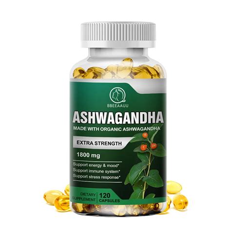 Bbeeaauu Ashwagandha Extract Capsules Relieves Stress Sleep Better