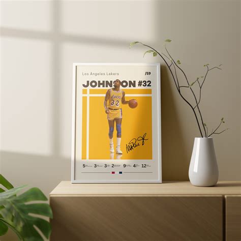 Magic Johnson Poster, LA Lakers, NBA Fans, NBA Poster, Basketball ...