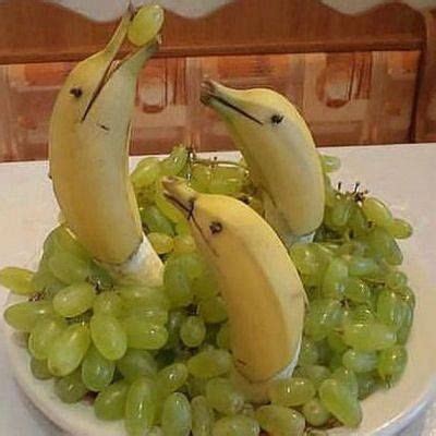 Banana Dolphins Meyve Yiyecek Fikirleri Ve Parti Yemekleri