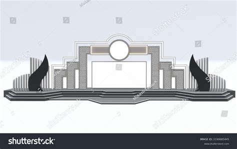 Event Stage Design Celebration Corporate Conference Stock Illustration ...