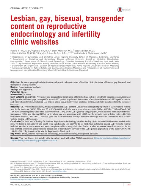 Pdf Lesbian Gay Bisexual Transgender Content On Reproductive