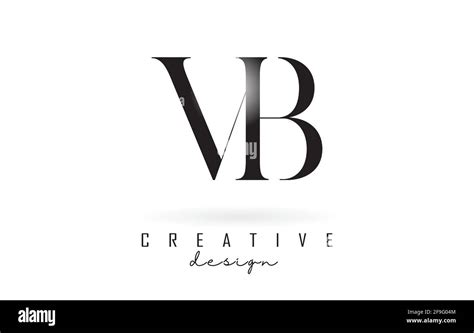 Vb V B Letter Design Logo Logotype Concept With Serif Font And Elegant Style Vector