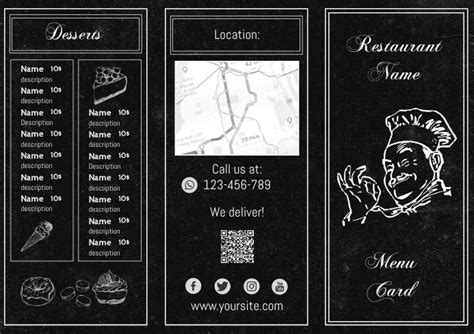 Trifold Restaurant Menu First 1 Page Template Postermywall