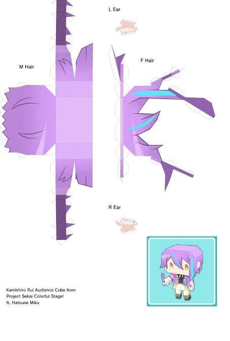 Rui Kamishiro Papercraft 1 Paper Doll Template Paper Crafts