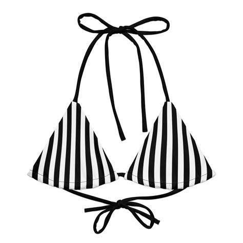 Beetlejuice Bikini Top Goth Bikini 80s Rock And Roll Bikini Heavy Metal Fashion Womens Fashion