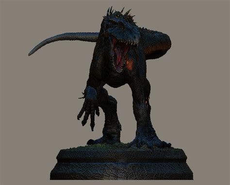 Hybrid Jurassic World Indoraptor Statue 3d Model Cgtrader