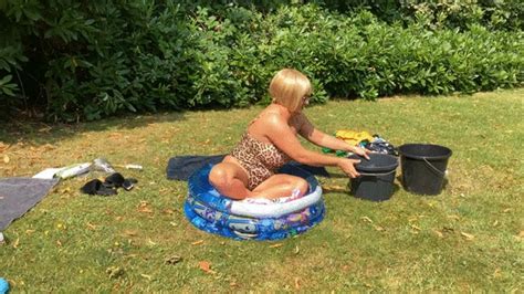 More Inflatable Fun In The Garden Busty British Babe CherryB Clips4sale