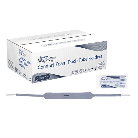 comfort foam trach tube holder  piece dynarex corporation