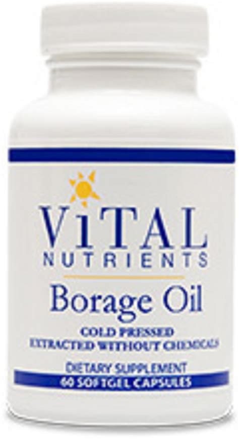 Vital Nutrients Borage Oil Supplement Capsules