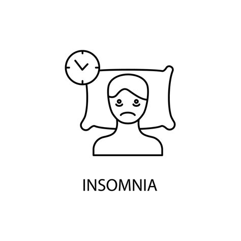 insomnia concept line icon. Simple element illustration. insomnia