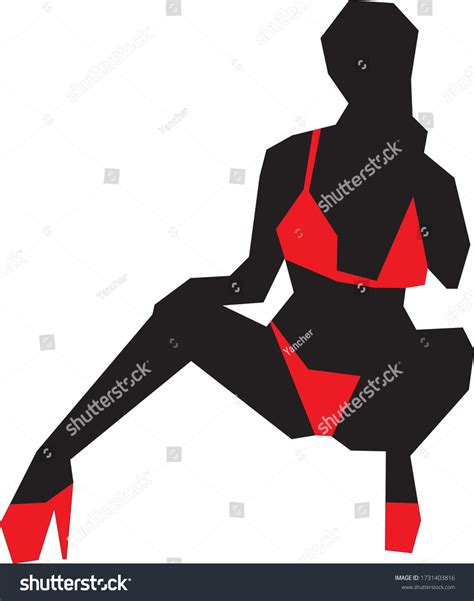 Hot Sexy Woman Red Lingerie Silhouette Stock Vector Royalty Free 1731403816 Shutterstock