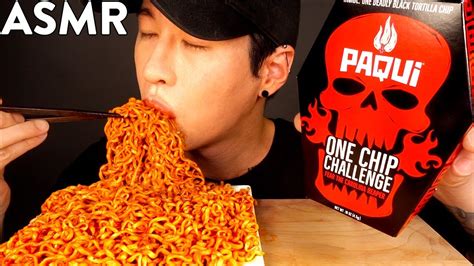 Asmr X Nuclear Fire Noodles One Chip Challenge No Talking Eating