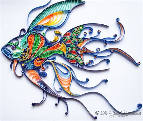 Quilled Fish Original Artwork Quilled Paper Art Quilling Patterns