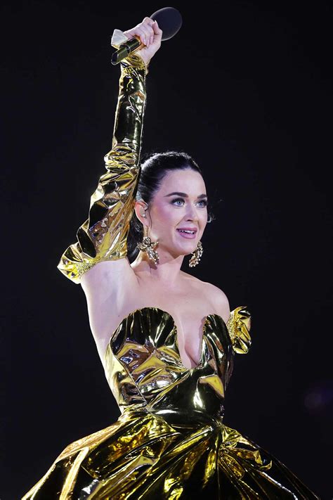 Katy Perry Shimmers In Custom Gold Gown At King Charles Coronation Concert