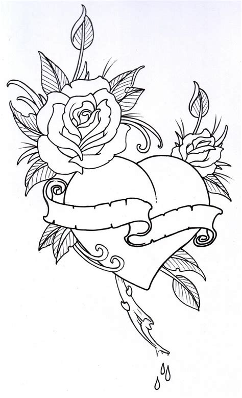 Printable Outline Tattoo Coloring Pages