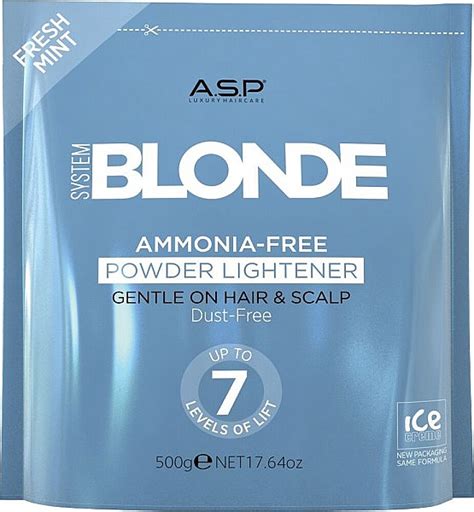 ASP System Blonde Ammonia Powder Lifting Fresh Mint Безаммиачная осветляющая пудра уровней