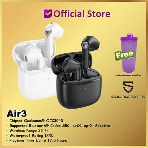 Jual Soundpeats Air3 Aptx Adaptive True Wireless Earbuds Sound Peats Air 3 Di Lapak Dunia