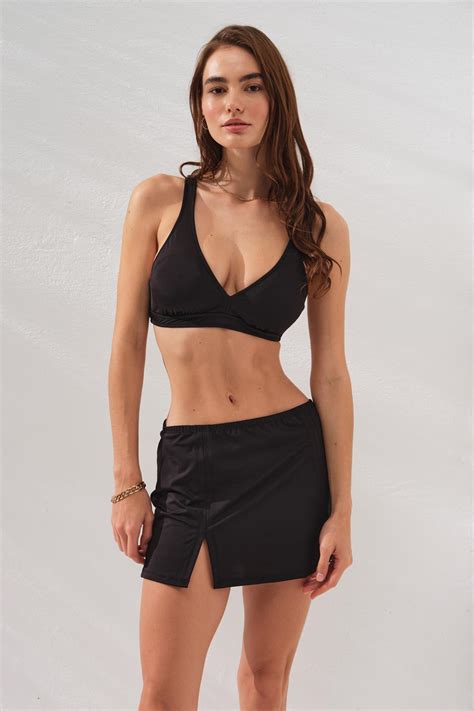 Pearl Etekli Fra Bikini Siyah