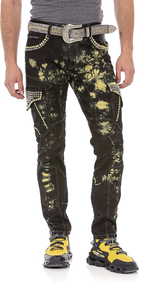 Cipo Baxx Jean Pour Homme Avec Coutures Paisses Et Coupe Droite