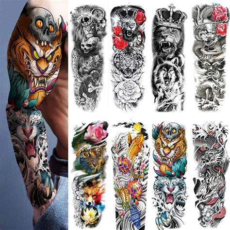 Heißer Verkauf Bunte Temporäre Tattoo Body Art Tattoos 3D Wasserdicht