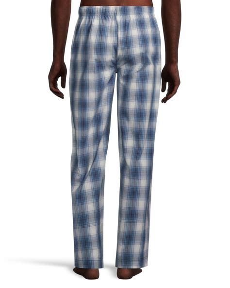 Men's Woven Plaid Lounge Pants With Elastic Waistband and Drawstring | Marks